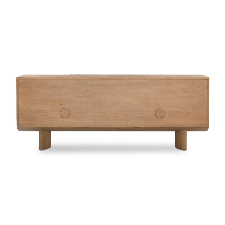 Natural Oak Veneer 80'' Modern Sideboard