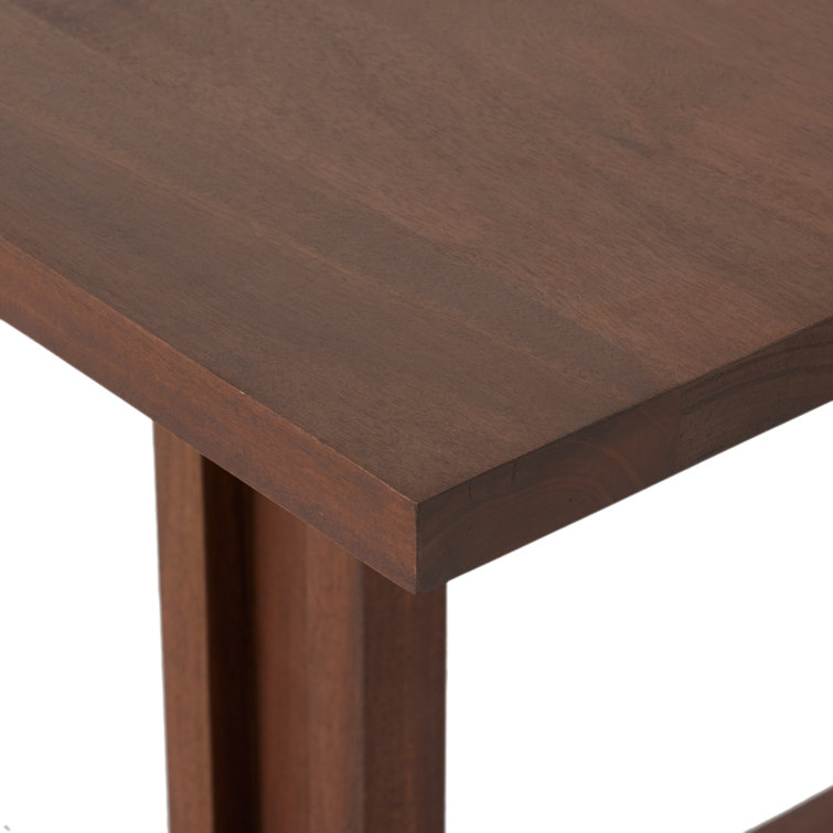 Brown Wash Solid Wood Rectangular Dining Table for Eight