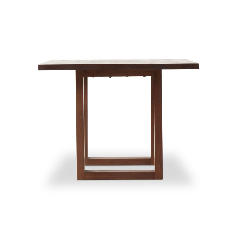 Brown Wash Solid Wood Rectangular Dining Table for Eight