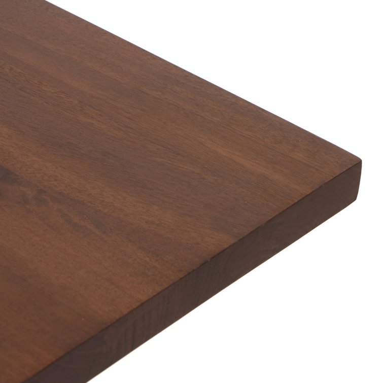 Brown Wash Solid Wood Rectangular Dining Table for Eight