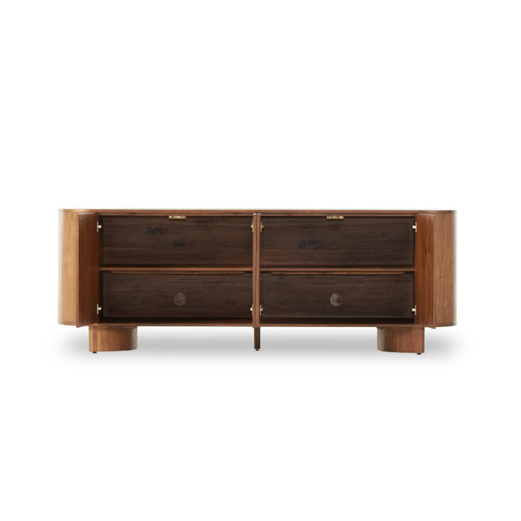 Paden 94'' Dark Brown Acacia Wood Sideboard