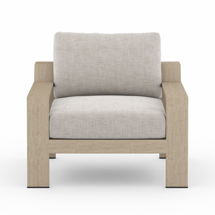 Monterey Teak and Gray Outdoor Lounge Chair
