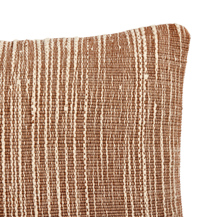 Four Hands HANDWOVEN STRIPE WOOL Striped Down Throw Pillow