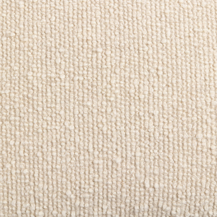 Francia Oatmeal Boucle Square Linen Throw Pillow