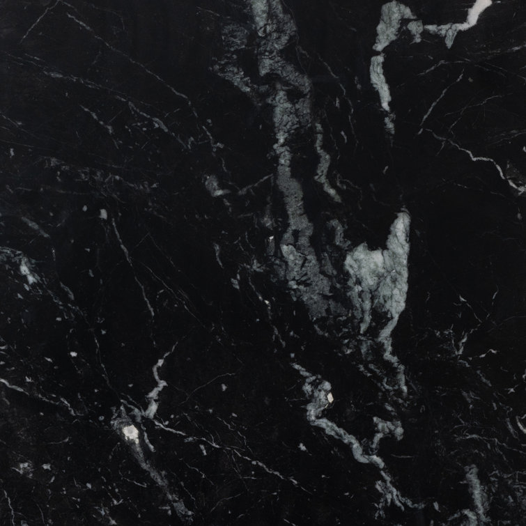 Terrell Black Marble and Aluminum End Table