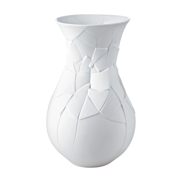 Large White Porcelain Shattered Design Vase