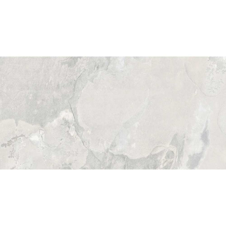 Large White Matte Porcelain Stone Look Wall & Floor Tile