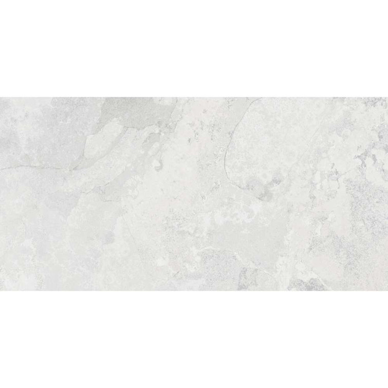 Large White Matte Porcelain Stone Look Wall & Floor Tile