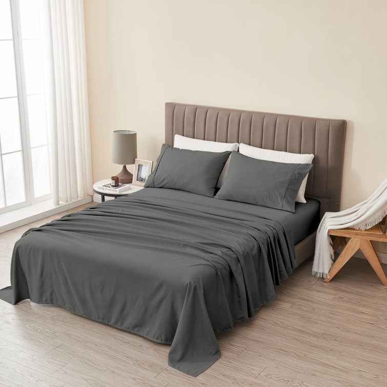 Graphite Full Microfiber Wrinkle-Resistant Sheet Set