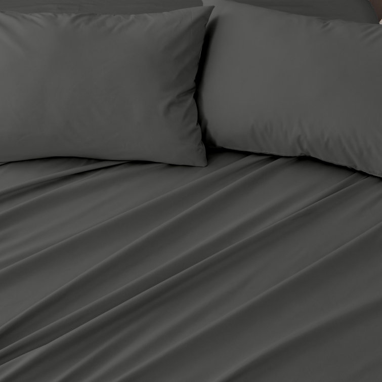 Graphite Full Microfiber Wrinkle-Resistant Sheet Set