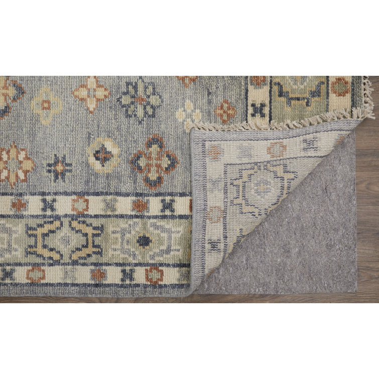 Fillmore Blue Wool Hand-Knotted 5' x 8' Area Rug