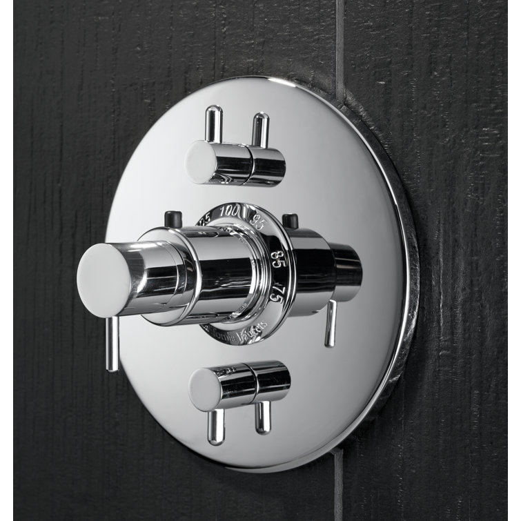 Polished Chrome Traditional Wall-Mounted Shower Trim