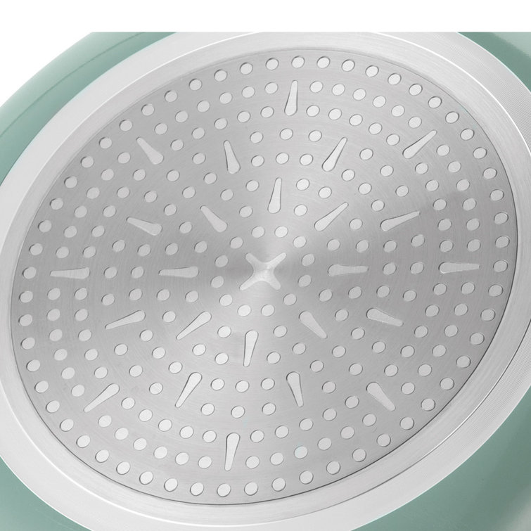 Green Aluminum Non-stick Casserole with Glass Lid