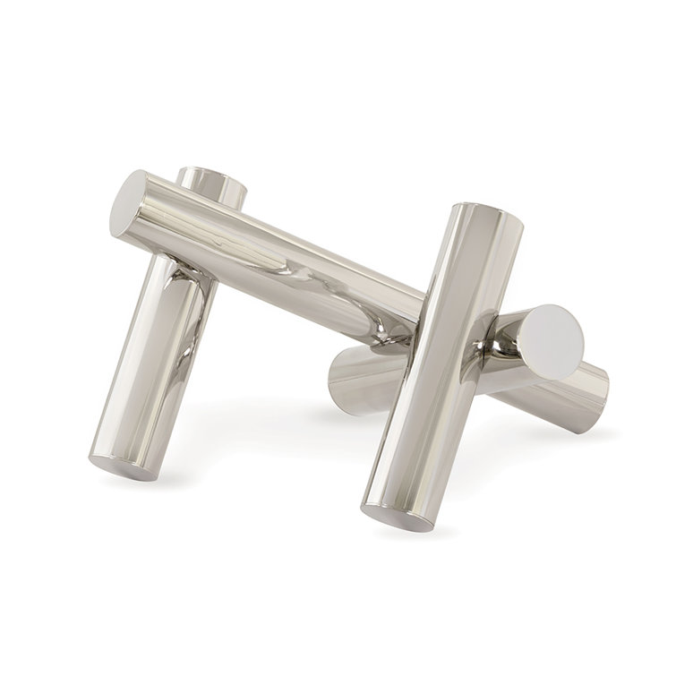 Polished Nickel Modern Abstract Metal Sculpture