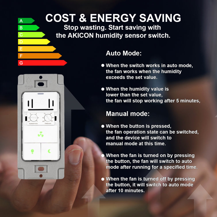 White 3-Way Motion Sensor and Timer Switch