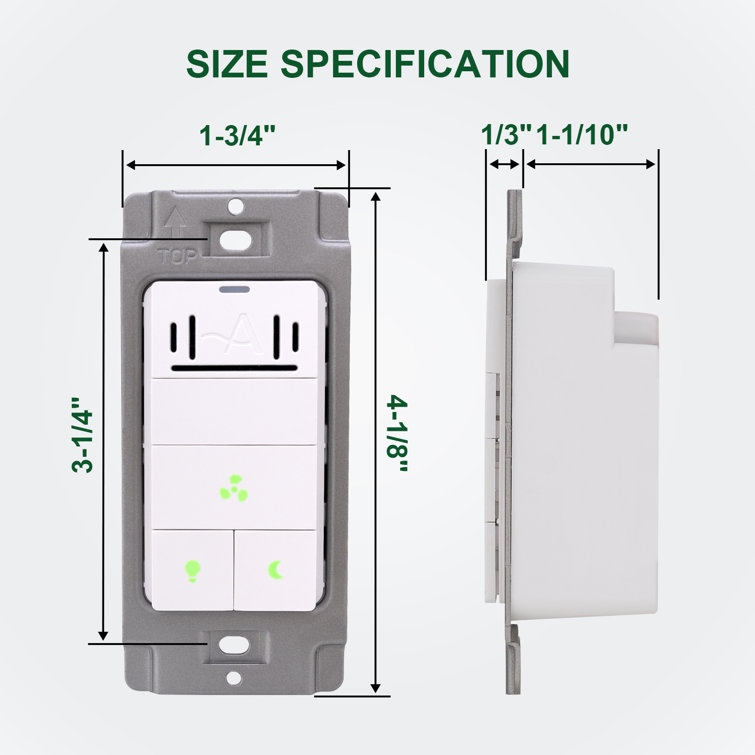 White 3-Way Motion Sensor and Timer Switch