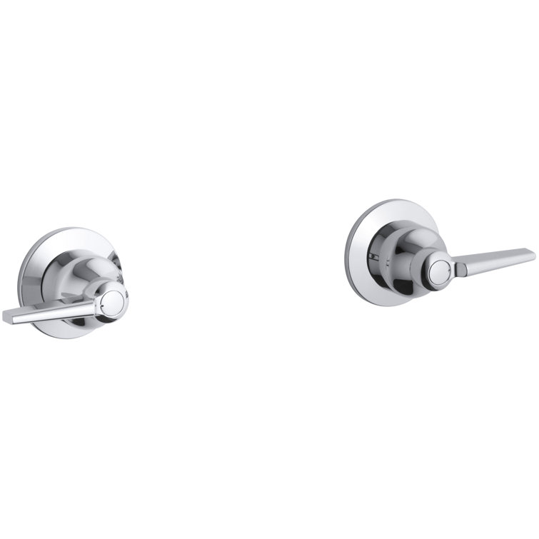 Polished Chrome Wall-Mounted Lever Handle Valve Trim