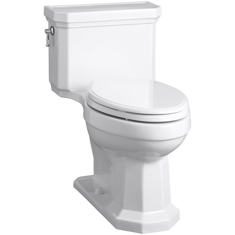 White High Efficiency Elongated One-Piece Toilet