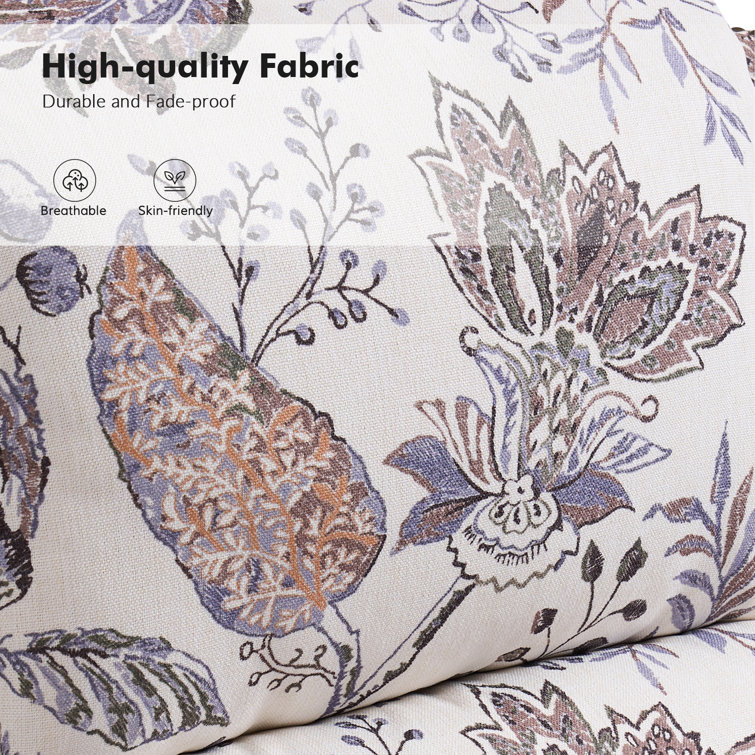 Ariany Floral Manual Recliner with Nailheads
