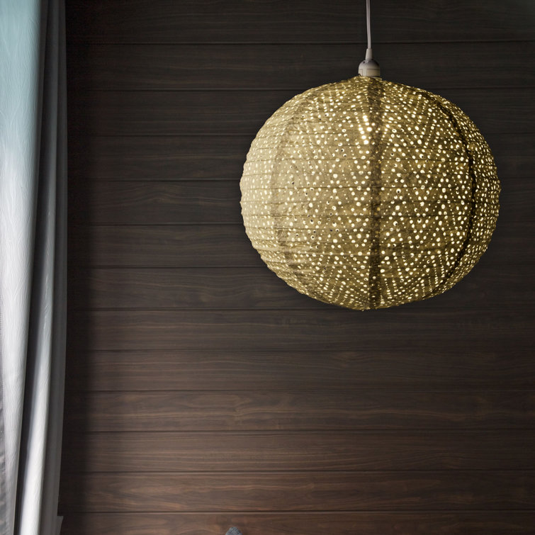 18" Chevron Pearl Globe LED Pendant Lamp