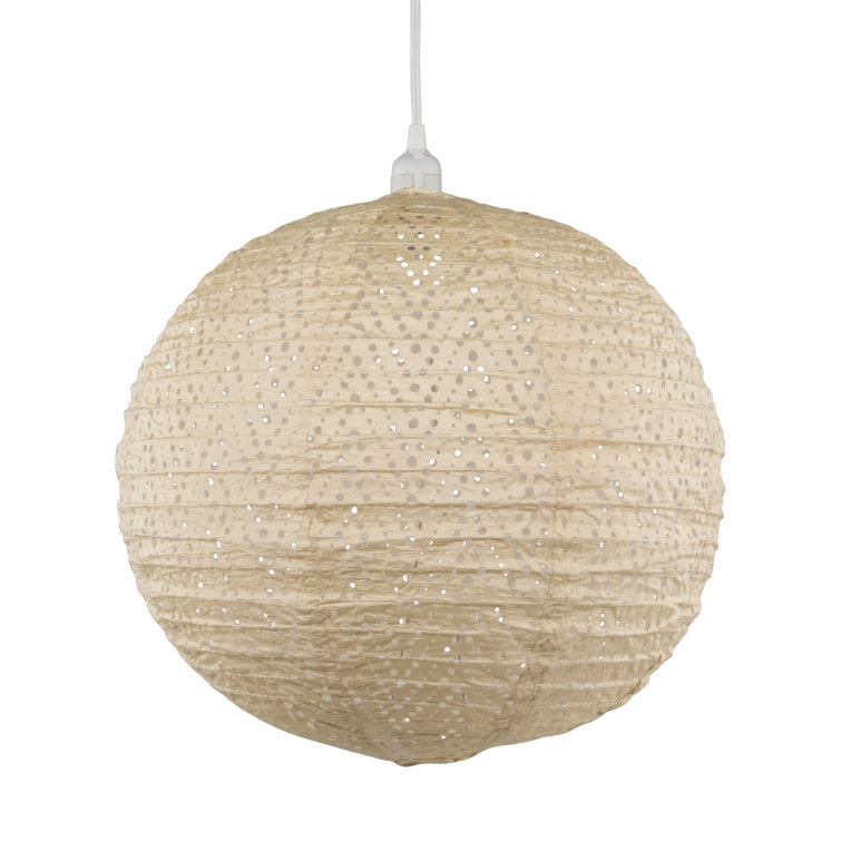 18" Chevron Pearl Globe LED Pendant Lamp