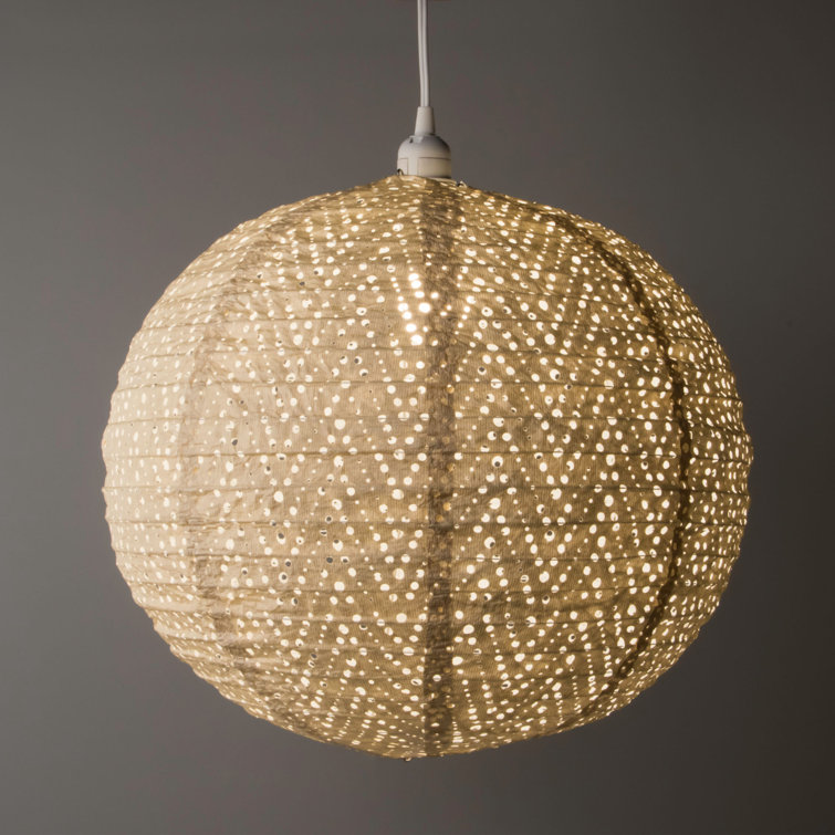 18" Chevron Pearl Globe LED Pendant Lamp