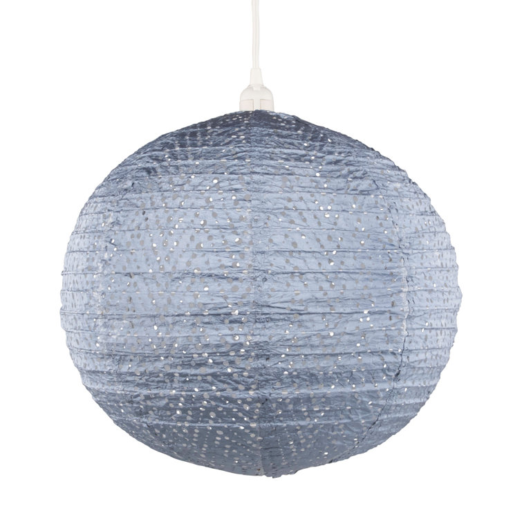 Contemporary Indoor/Outdoor 18" Globe LED Pendant in Metallic Blue