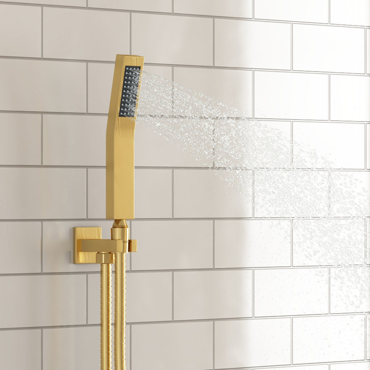 Brushed Gold Multi-Head Wall Mounted Shower System