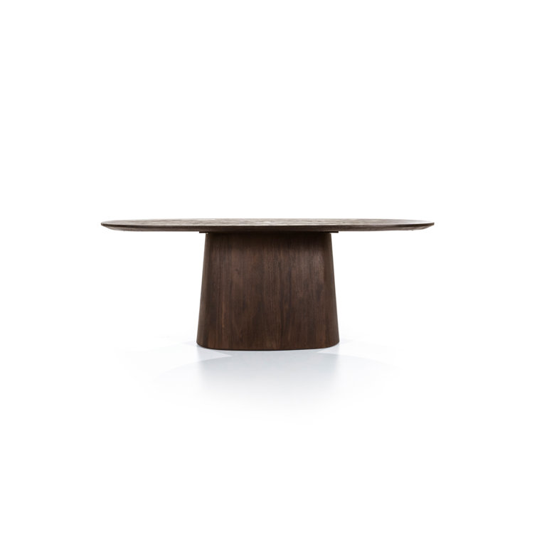 Eleonora Aron Brown Oval Mango Wood Dining Table