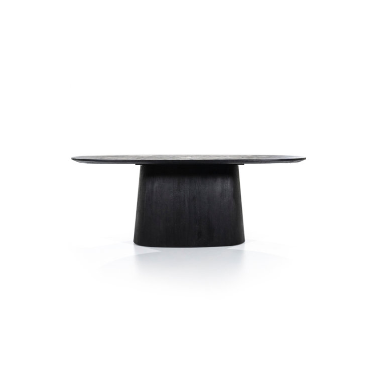Eleonora Aron Black Mango Wood Oval Dining Table