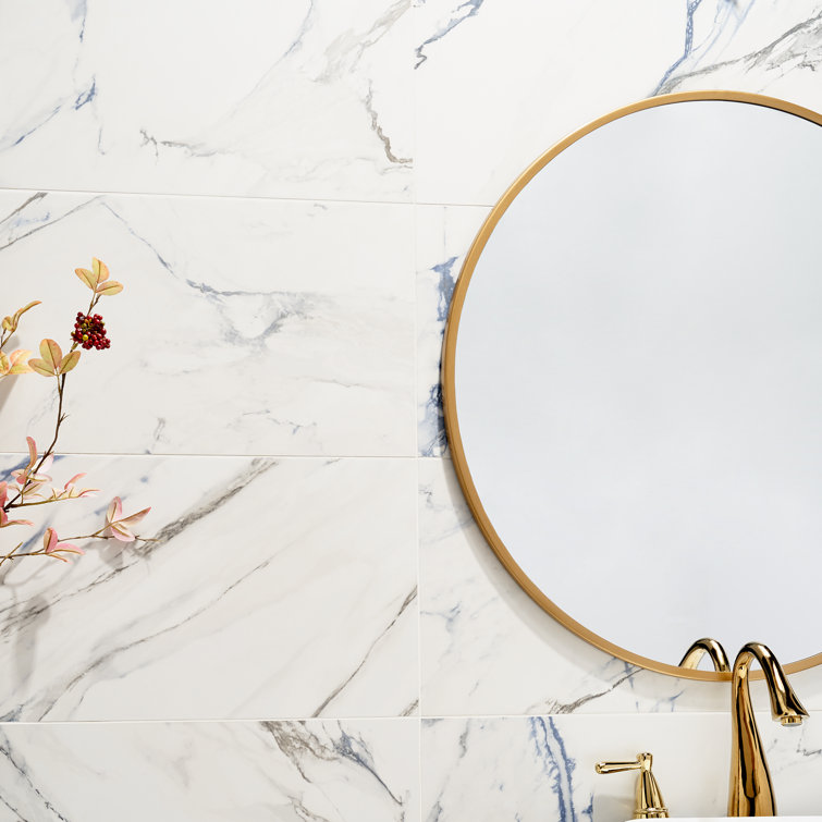 Calacatta Cyanic 12x24 Matte Porcelain Wall and Floor Tile