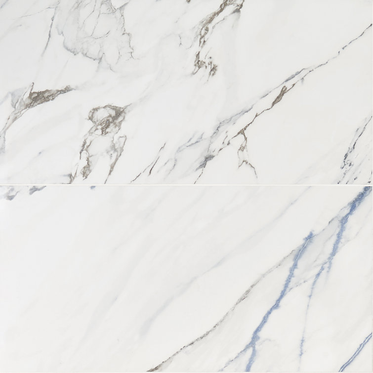 Calacatta Indigo 12" x 24" Polished Porcelain Floor and Wall Tile