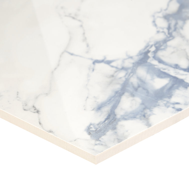 Calacatta Indigo 12" x 24" Polished Porcelain Floor and Wall Tile