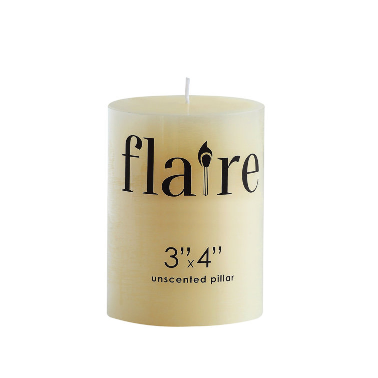 Cream Palm Wax Scented Pillar Candle 3x4