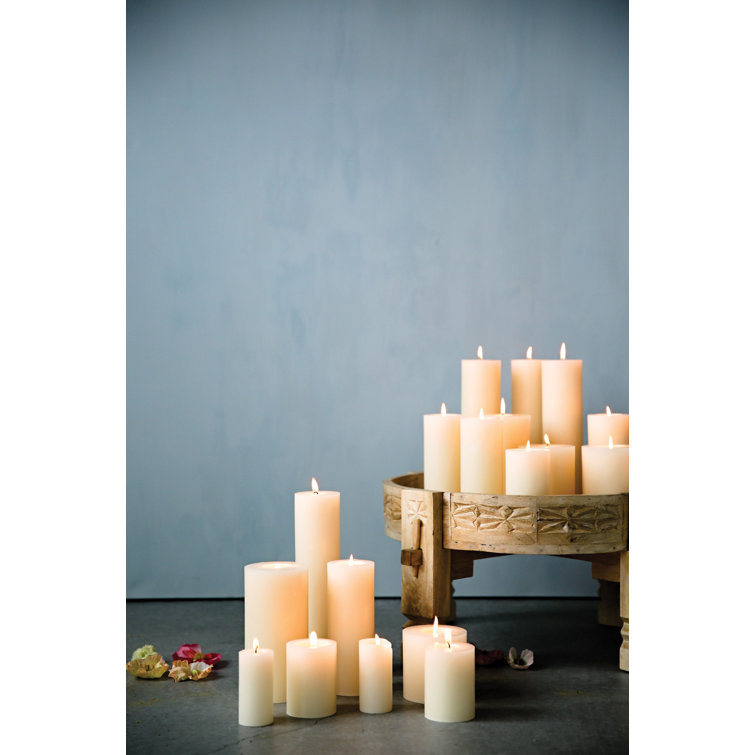 Cream Palm Wax Scented Pillar Candle 3x4