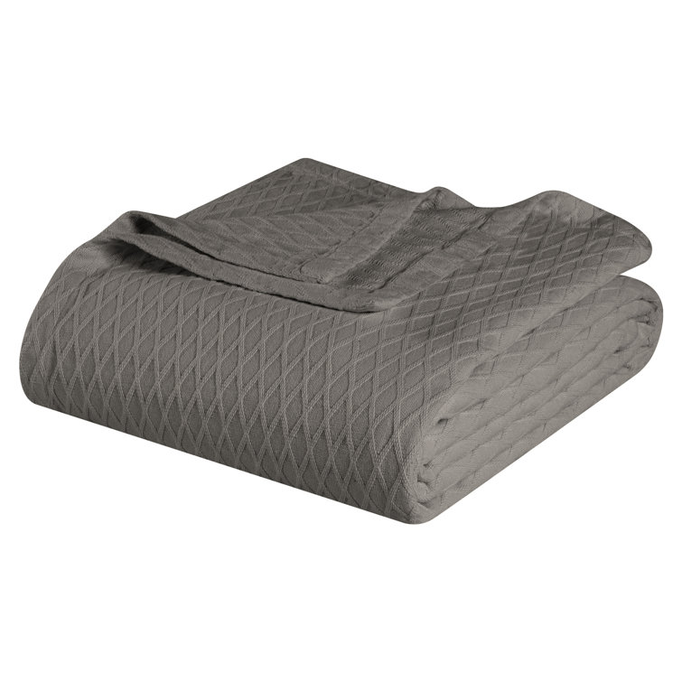Full Size Grey Cotton Reversible Kids Blanket