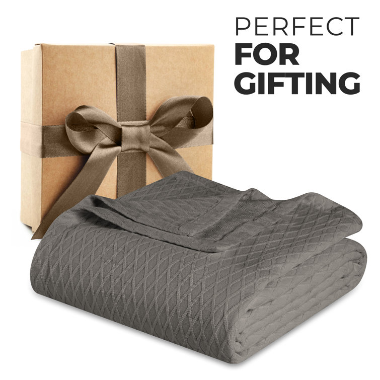Full Size Grey Cotton Reversible Kids Blanket