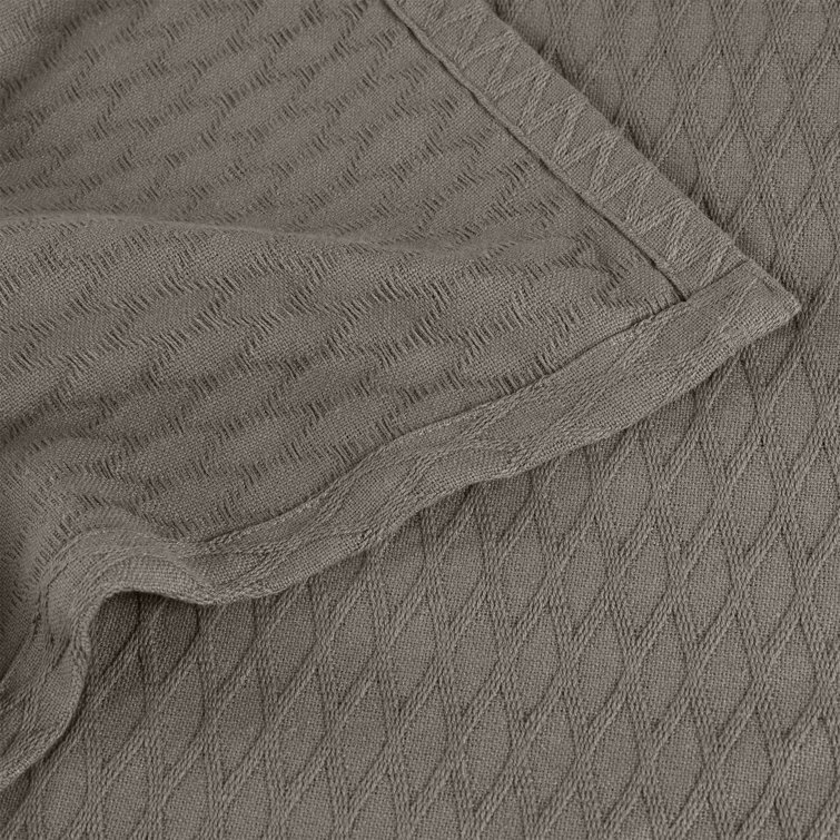 Full Size Grey Cotton Reversible Kids Blanket