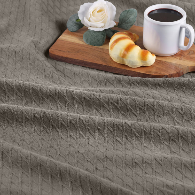 Full Size Grey Cotton Reversible Kids Blanket