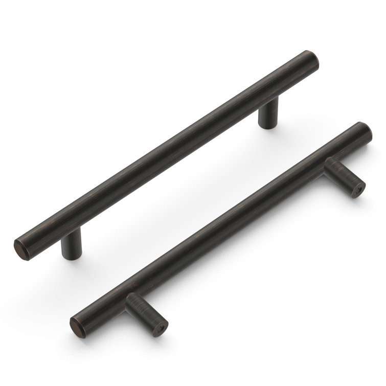 Oil-Rubbed Bronze Modern Bar Pulls with Mounting Hardware
