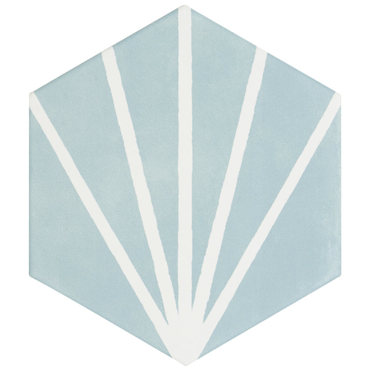 Turquoise Hexagonal Matte Porcelain Floor and Wall Tile