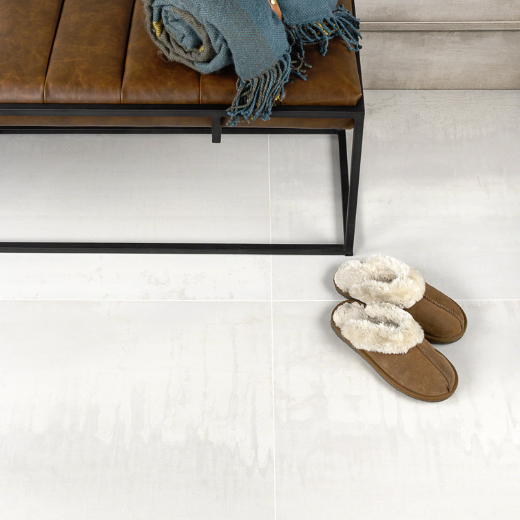 Large Format Light Silver Matte Porcelain Floor and Wall Tile