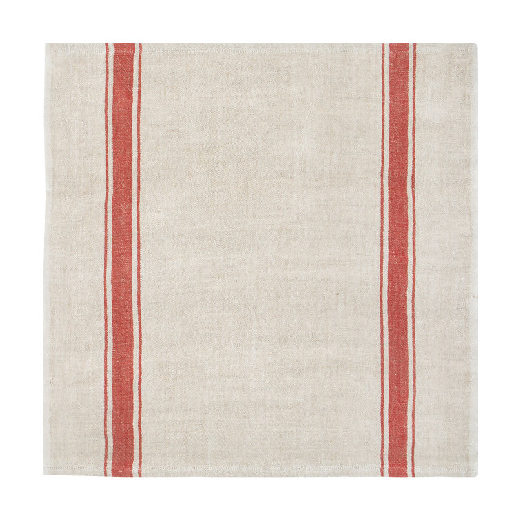 Gracie Oaks Cangelosi Striped Square Napkin (Set of 4)