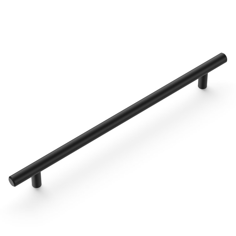 Matte Black Steel Modern Bar Pull Handles with Mounting Hardware