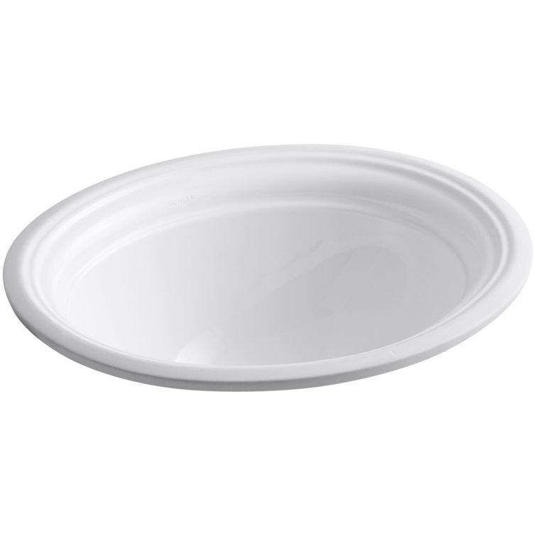 Devonshire Elegance White Ceramic Oval Undermount Bathroom Sink