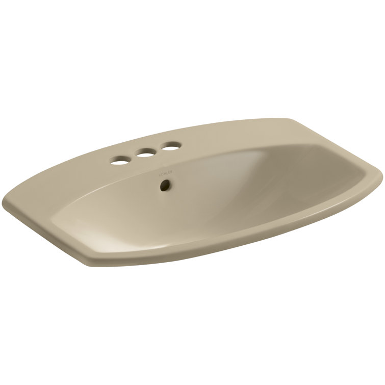 Cimarron Biscuit Oval Ceramic Topmount Bathroom Sink