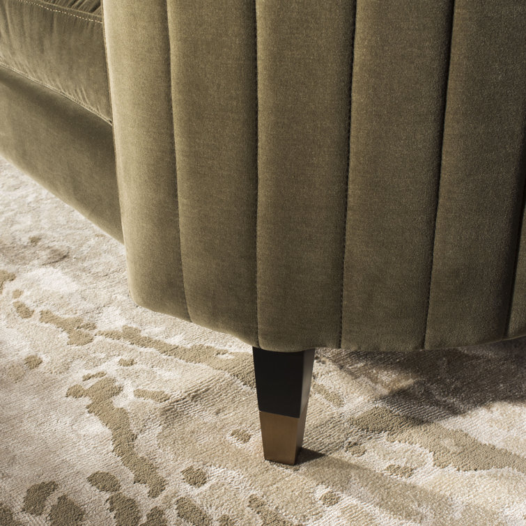 Giotto Dark Olive Green Velvet Split Back Sofa