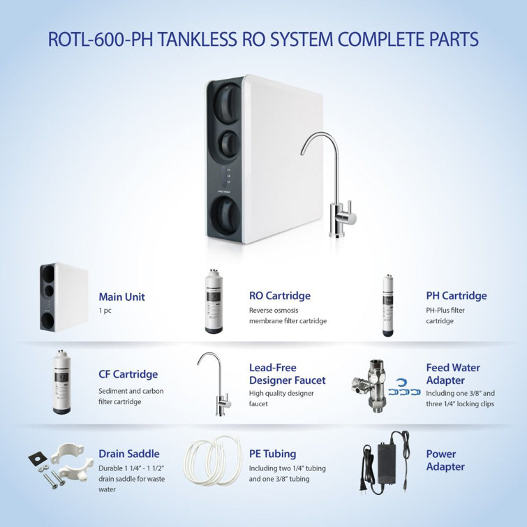 APEC White and Black Tankless Reverse Osmosis Water Filtration System