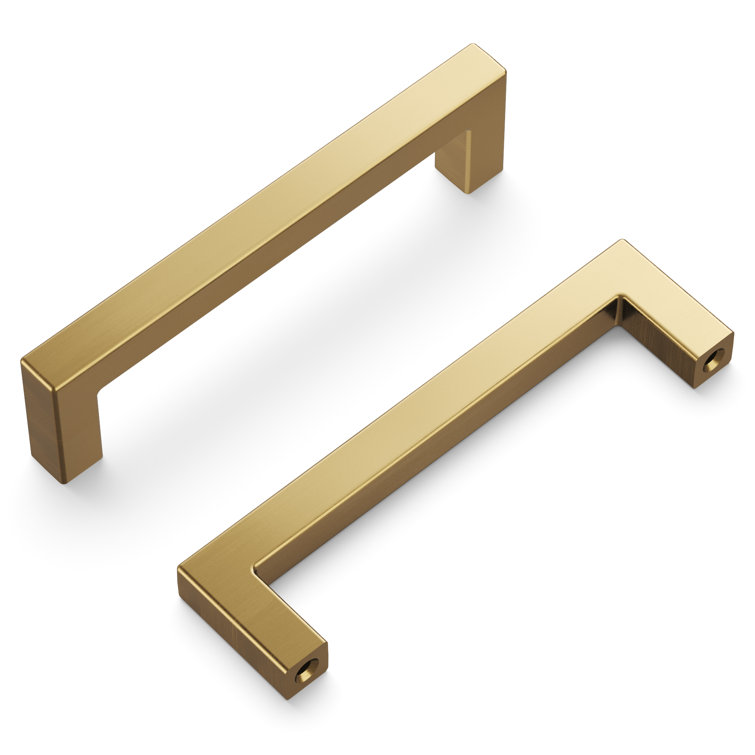 Champagne Bronze Modern Kitchen Cabinet Pulls, 3-3/4"