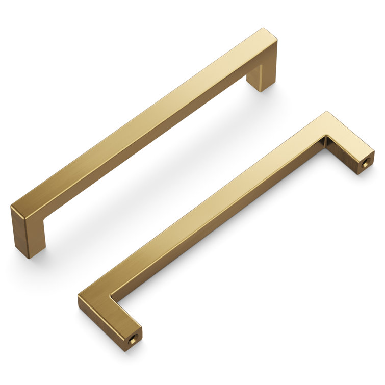 Champagne Bronze Modern Kitchen Cabinet Drawer Pulls, 5-1/16"